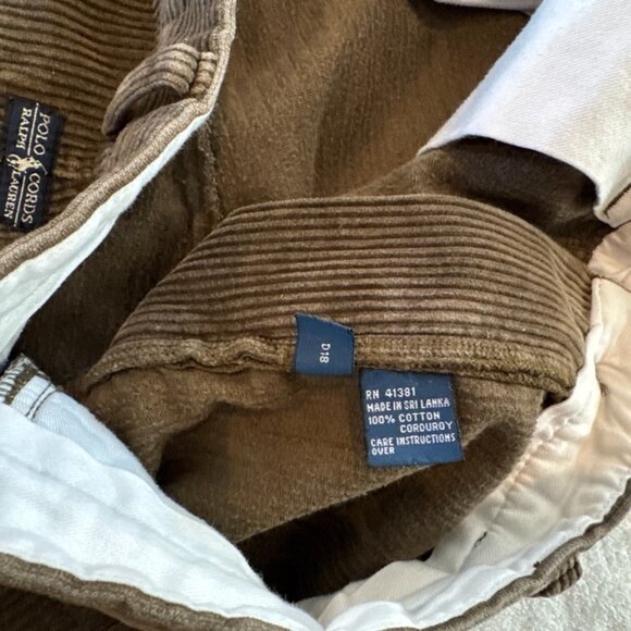 Vintage Ralph Lauren Polo Men's Corduroy Brown Andrew Pants | 36 X 34 - Picture 6 of 8